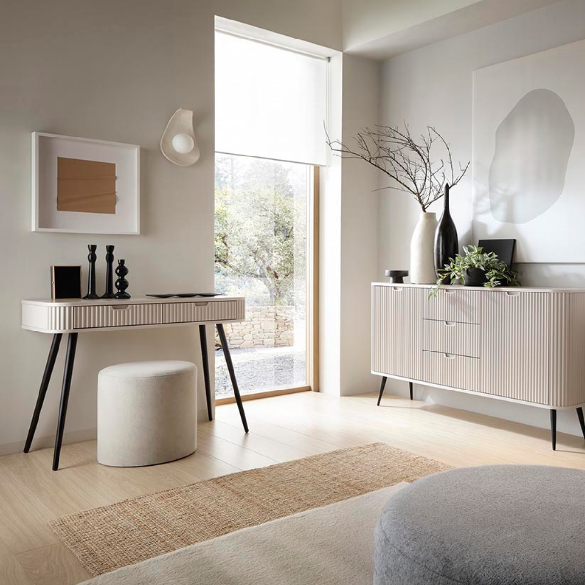 IK ZOVEN Beige design Consoletable